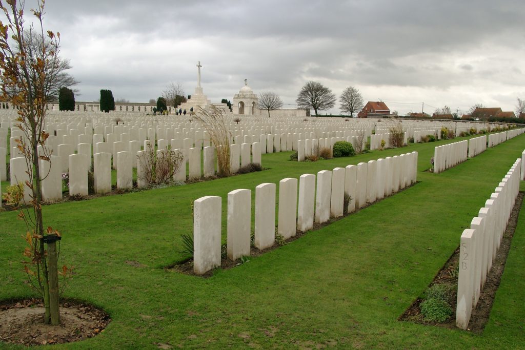 Tyne Cot is one of the largest British and Commonwealth War Grave Commission Cemeteries in the Ypres Salient.