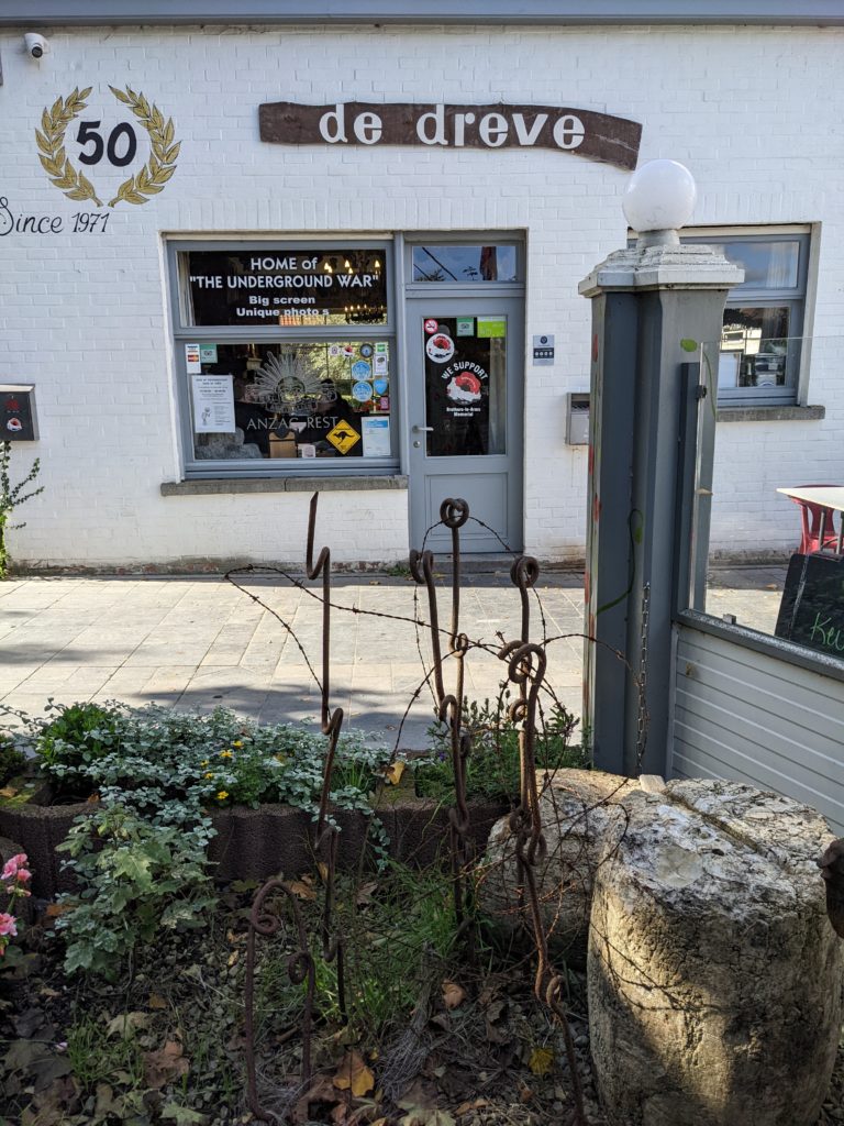 The Cafe Taverne de Drave in Zonnebeke, Belgium is a unique place for WW1 battlefield tourists to visit.
