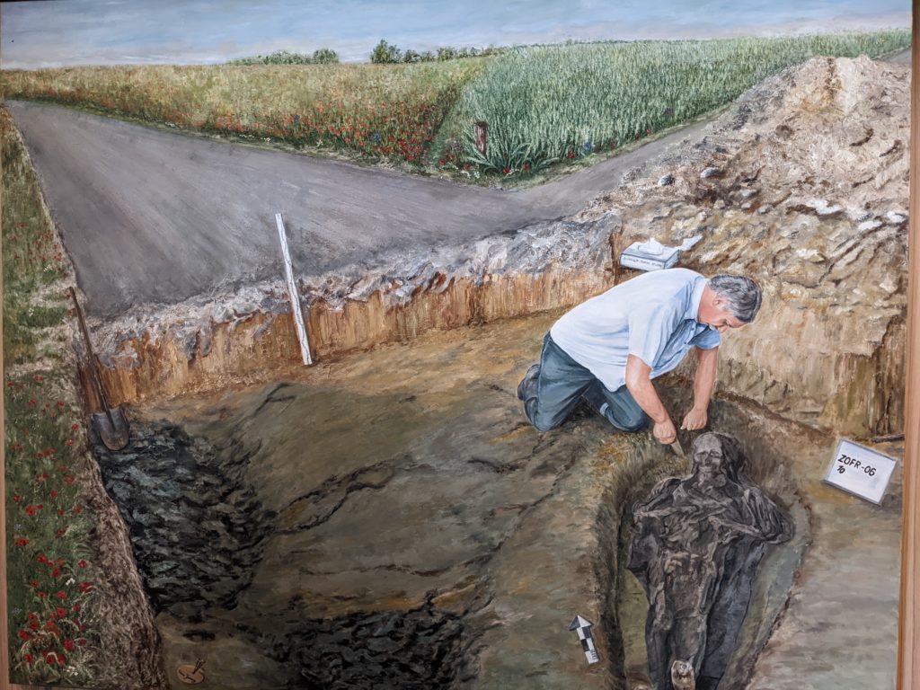 An artists rendition of Johan's excavation work.