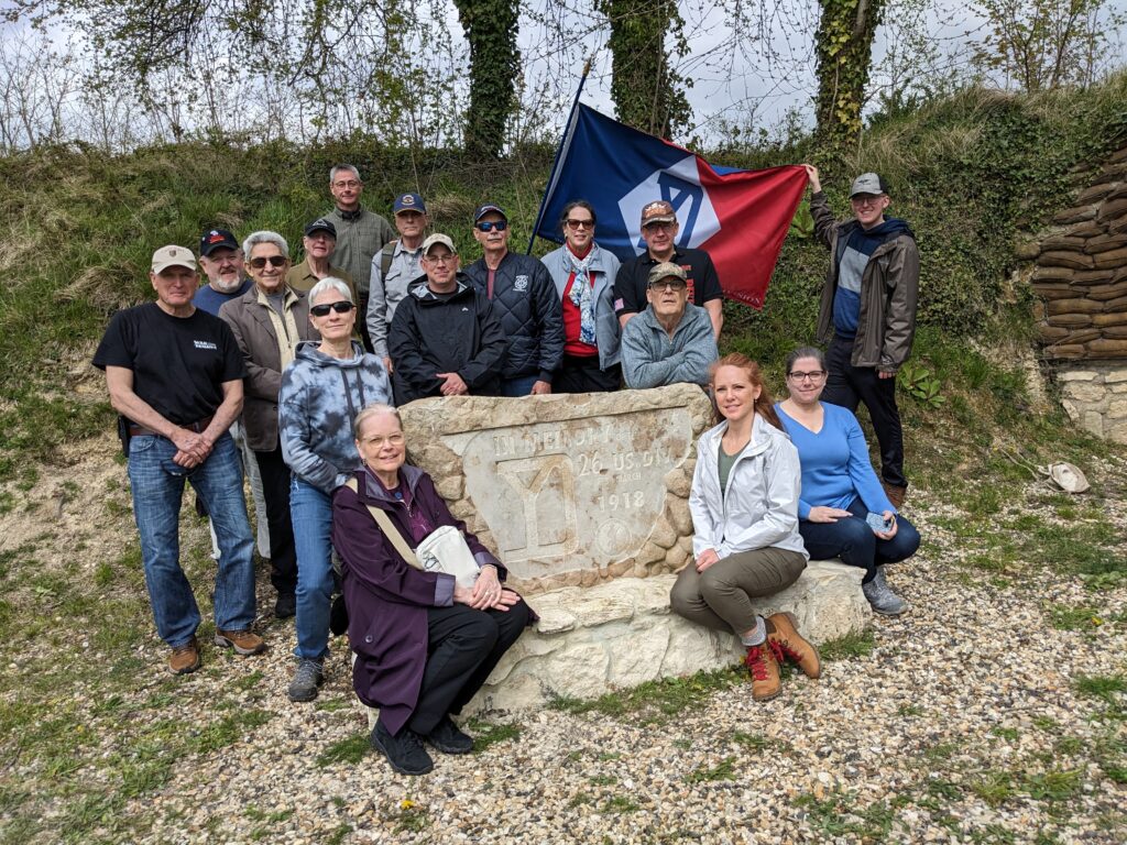 2023 Yankee Division Battlefield Tour Participants at the Chemin des Dames.