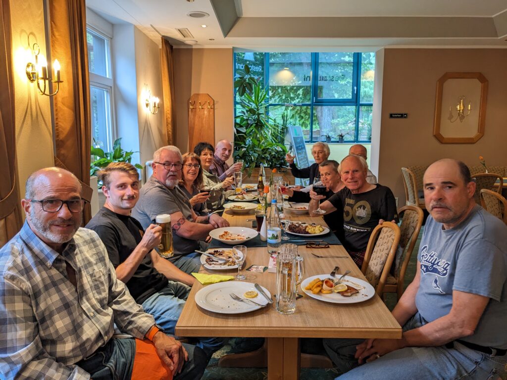 Traditional dinner at the end of a successful day in the field