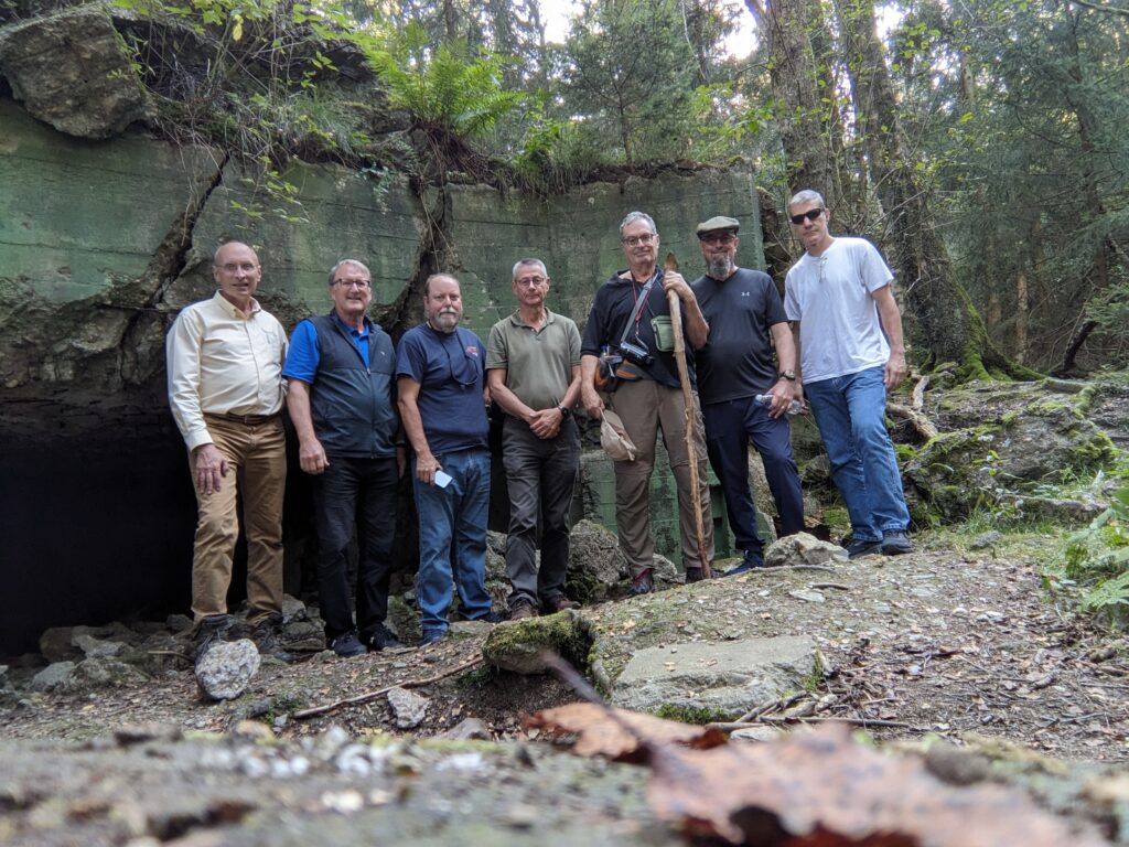 Remains of a German bunker in the Huertgen Forest