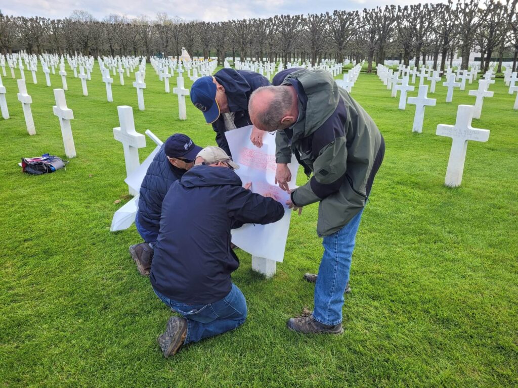 Grave rubbings of fallen members made during our bespoke battlefield tour for the Connecticut State Library's Digging Into History Program