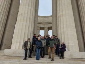 Yankee Division tour participants at the Montsec American Memorial on the St. Mihiel battlefield