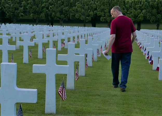 Knee Deep Into History Founder Randy Gaulke in the Meuse-Argonne American Cemetery