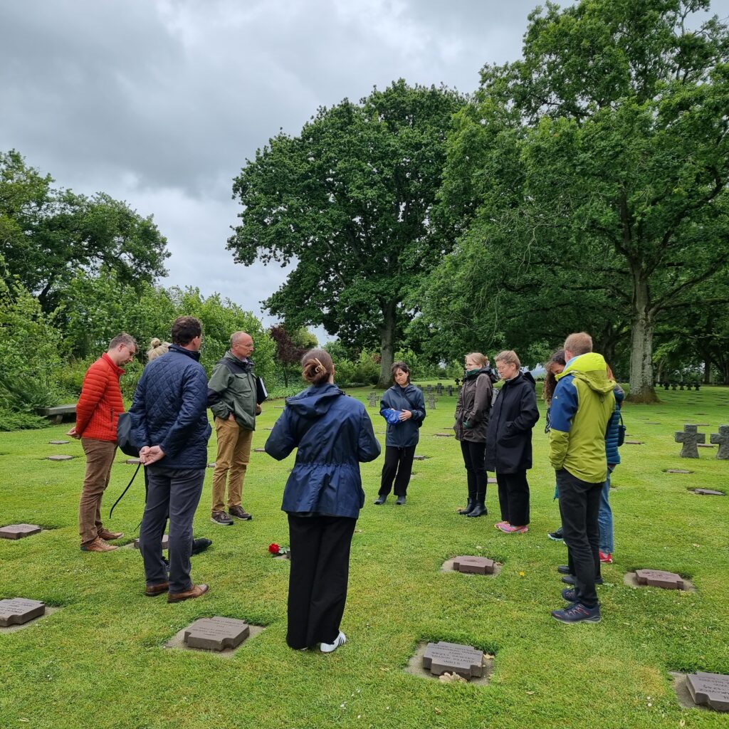 Visiting a German cemetery in Normandy to hear about the German soldiers killed during the landings